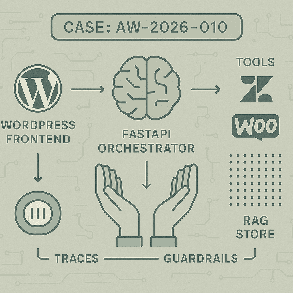 Shipping a Brain+Hands Support Agent on WordPress: A Production Blueprint