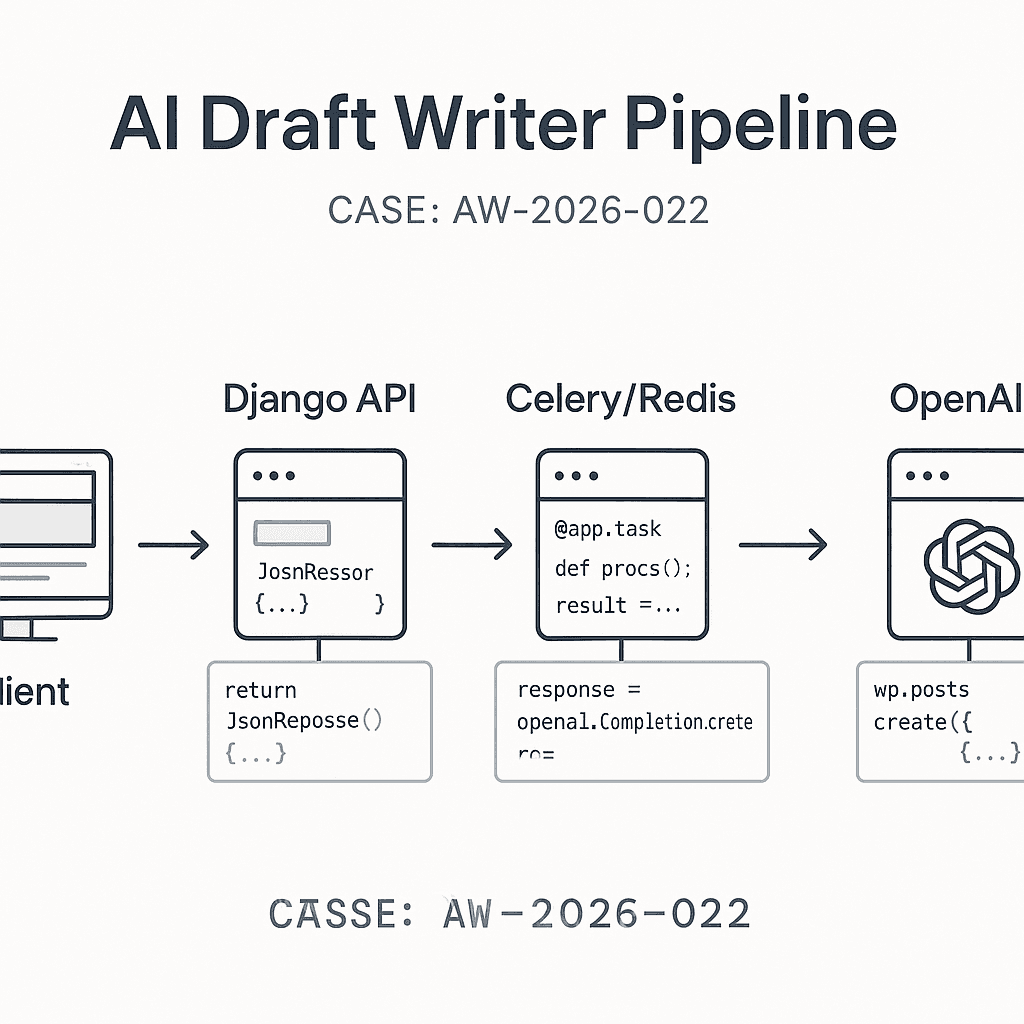 Build a Production-Ready “AI Draft Writer” Pipeline: Django + Celery + OpenAI → WordPress REST