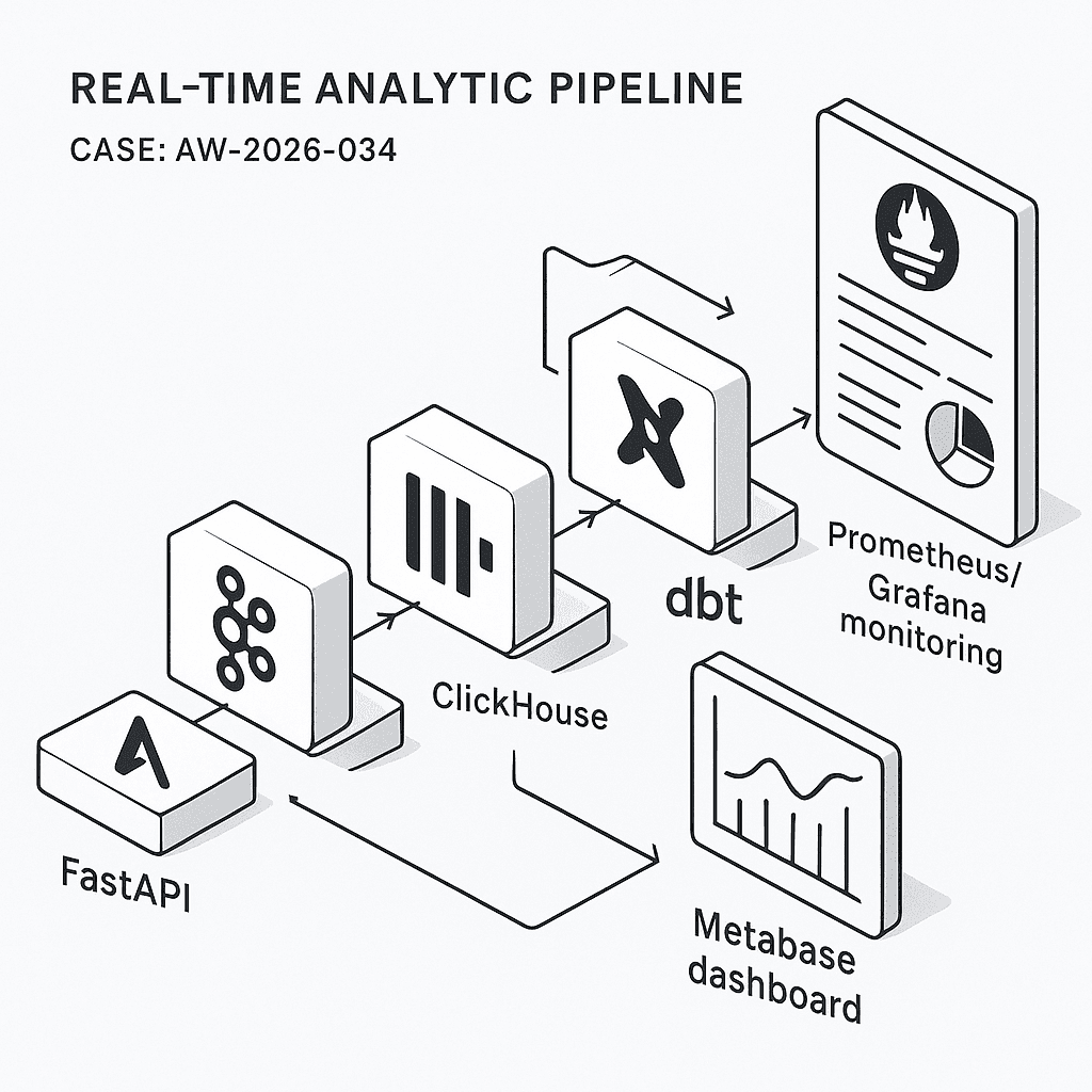 Real-time Product Analytics Pipeline with FastAPI, Redpanda, ClickHouse, and Metabase