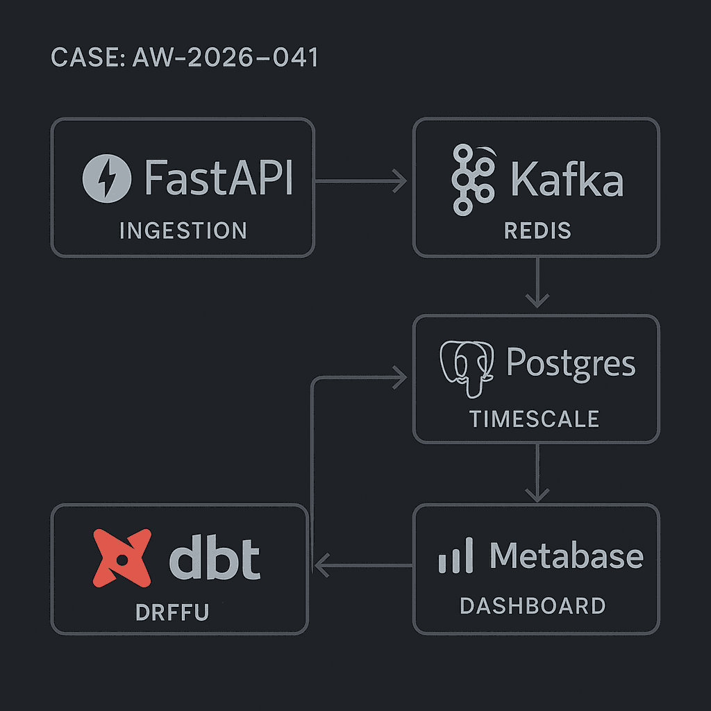 Ship a Production-Ready AI Metrics Pipeline: FastAPI + Kafka (or Redis) + Postgres/Timescale + dbt + Metabase