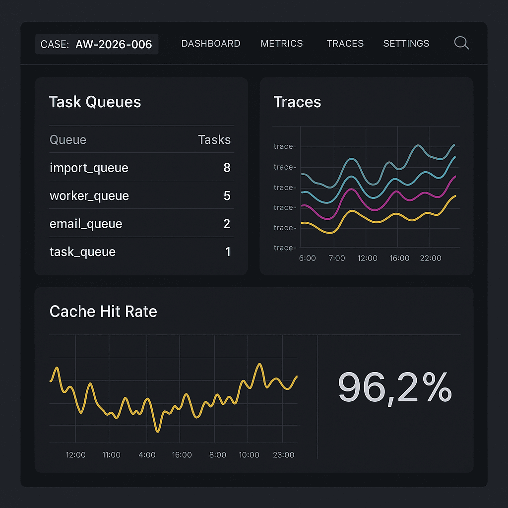 New async job runner, vector cache, and observability now live